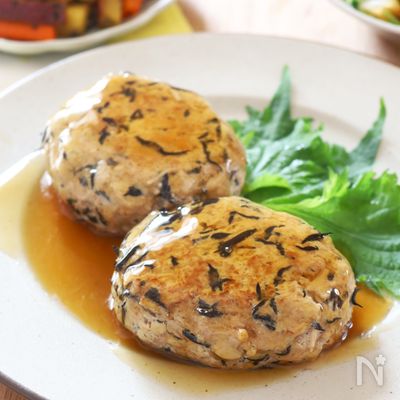 栄養満点【えのきとひじきの豆腐ハンバーグ】食べ応え抜群◎