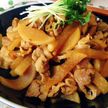 豚肉と大根の甘辛炒め(カレー風味)