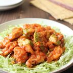 鶏むね肉とアボカドのチリソース炒め