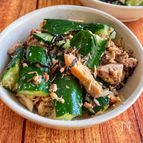 【サバ缶と塩昆布のやみつきたたききゅうり】旨味たっぷり◎