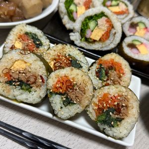 みーこの作ってみた!投稿(節分にも！焼肉のたれで作るお手軽キンパ（韓国風海苔飯）)