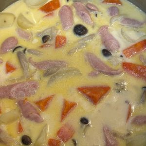 とーるじーじの作ってみた!投稿(『豆乳味噌スープ』たっぷり野菜でほっこり♡)