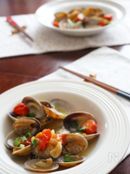 たらとアサリのアクアパッツァ