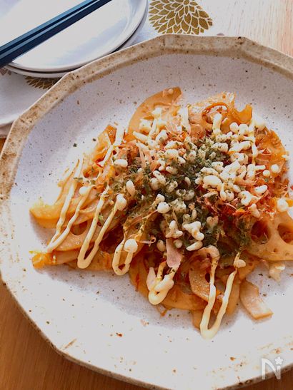 ヘルシー・時短・めちゃ旨♡れんこんのお好み焼き風