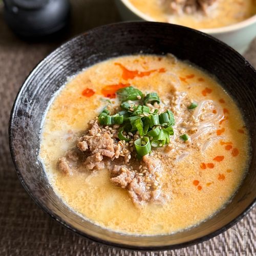 レンジで簡単【濃厚しらたき担々麺】ヘルシーなのに大満足♡