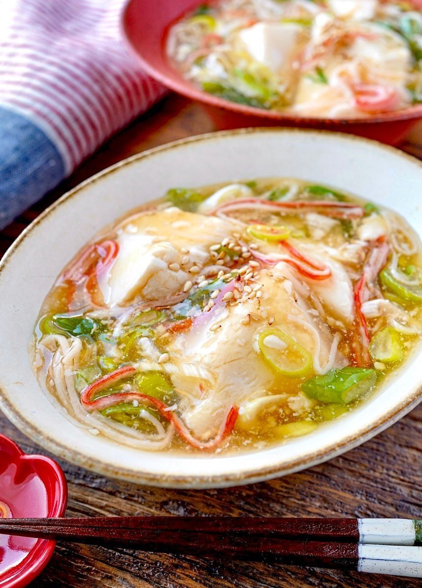 崩し豆腐のねぎとろみあん