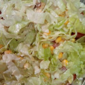 鶏皮坊主の作ってみた!投稿(レタスしゃきしゃき！無限和風シーザーサラダ)