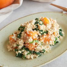 まさかの味付け！【柿とほうれん草の絶品白あえ】