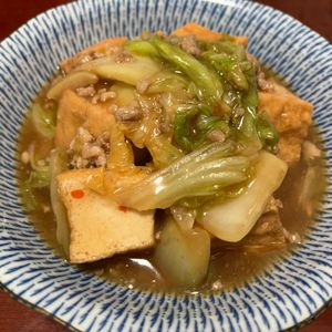 りんごの作ってみた!投稿(厚揚げたっぷり《とろ旨♡麻婆白菜》)