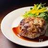 💫砂肝れんこんバーグ 赤のレモンソース