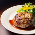 💫砂肝れんこんバーグ 赤のレモンソース