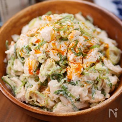 1分おつまみ副菜㉑蒸し鶏(サラダチキン)のねぎダレまみれ🤩
