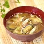 なすと茗荷のお味噌汁