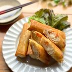 揚げない春巻き＊ポテサラちくわ春巻き