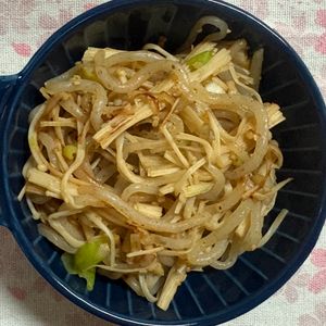 チョビの助の作ってみた!投稿(【糸こんのネギ味噌炒め】冷めて美味しい！お弁当や箸休めおかず)