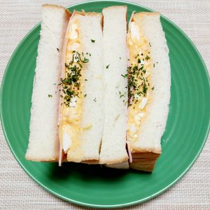 よっこの作ってみた!投稿(とろふわ！和風のハムたまごサンド)
