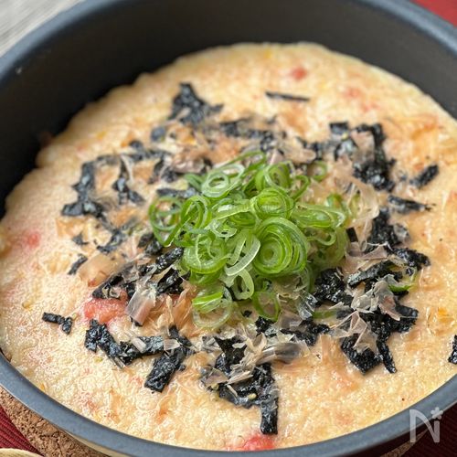 【白だしで簡単】フワフワ絶品♡居酒屋風明太とろろ焼き