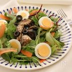 卵と鯖缶のニース風サラダ