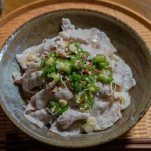 暑い季節に♪【オクラと豚しゃぶの梅そうめん】