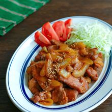食べ応え抜群！厚切り豚の生姜焼き