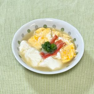 キャピタンの作ってみた!投稿(【かに玉豆腐あんかけ】包丁不要♪ほっこり10分おかず)