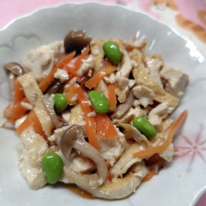 コスモスの作ってみた!投稿(豆腐とお揚げと野菜の炒め煮・あると嬉しいほっとするおかず)