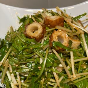 すみれの作ってみた!投稿(ぱぱっと3分！和えるだけ♪「水菜とちくわのポンコチュサラダ」)