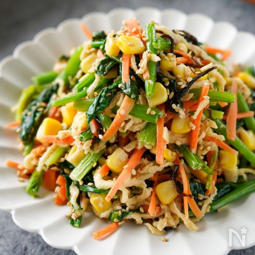 連日作った激うま副菜♡切り干し大根とほうれん草の塩昆布和え