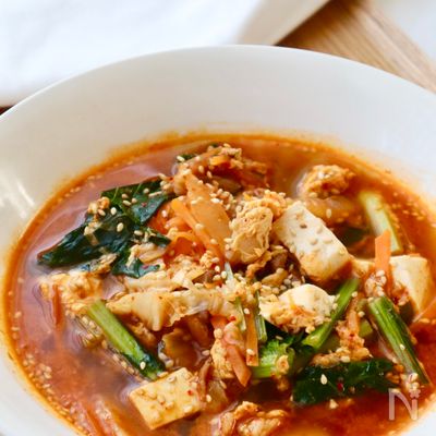 【キムチクッパスープ】具沢山で大満足♪
