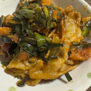 ミナの作ってみた!投稿(【かぼちゃと豚肉のニラだれ炒め】ほくほく♡ニラだれで風味UP)