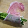 ニラとえのきの豚肉巻き焼き(梅肉ラーポン酢かけ)の下準備