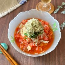 混ぜるだけ◎【白だし香るトマトそうめん】夏バテ防止に♪