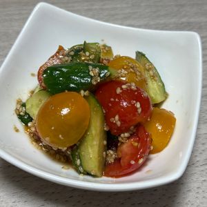 みーこの作ってみた!投稿(【トマトときゅうりの中華風サラダ】我が家の定番×スピード副菜)