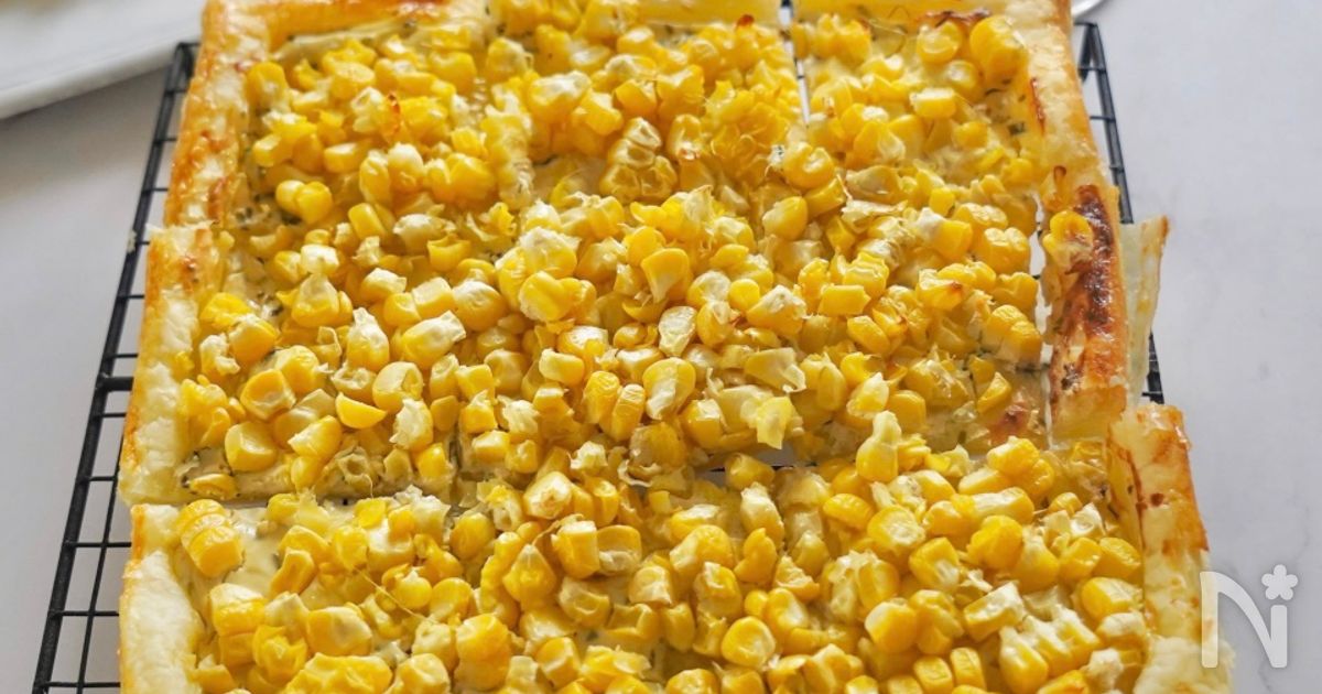簡単おつまみ！とうもろこしベジチーズパイ