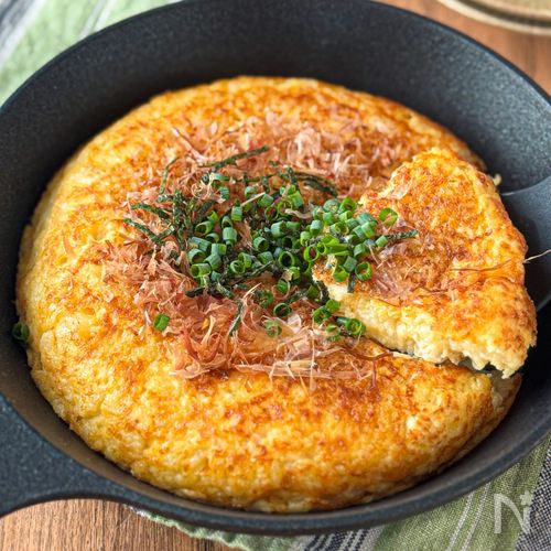 【山芋鉄板】全部まぜて焼くだけ◎ふわとろ食感が最高！