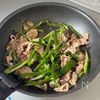 もやしと豚バラのごま担々風炒めの工程3