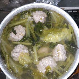 1533723の作ってみた!投稿(豚団子とキャベツの旨塩鍋・キャベツたっぷり食べられます!)