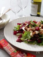 「おとなのベビーチーズ」とビーツとラ・フランスのサラダ