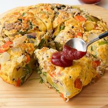 野菜たっぷり具だくさんオムレツ