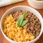 【しそそぼろ丼】鶏むねなのにしっとり♪