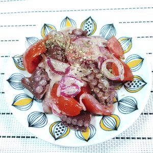 M＊Pの作ってみた!投稿(【タコとトマトのさっぱりサラダ】切って和えるだけ簡単時短)