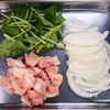 行列のうどん屋さんの🍜とろとろかきたま親子うどん😋の工程1
