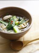 小松菜とあさりのあっさりスープ