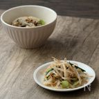 ひじき入り 小松菜ともやしの醤油和え