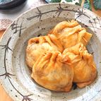 レンチン・味しみしみ・ヘルシー♡おからとひじき入りの巾着煮
