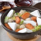 つくねとさつま揚げの中華風鍋