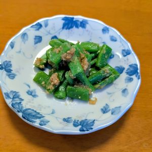 ゆきまる🐬🫧の作ってみた!投稿(いんげんの味噌ごま和え)