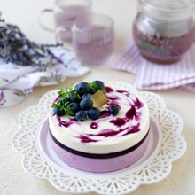 ブルーベリーのヨーグルトムースケーキ