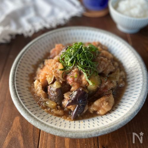 ワンパン◎【鶏肉となすのみぞれ煮】とろっと和風おかず♪
