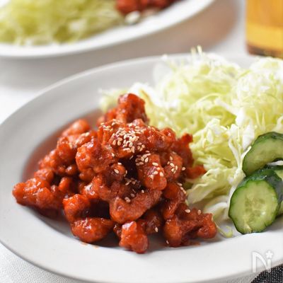 大豆ミートのヤンニョムチキン風＊美味しく食べてギルトフリー！